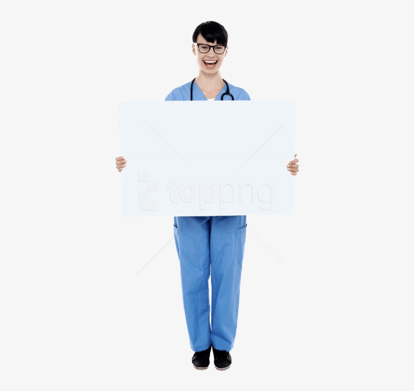 Free Png Download Doctor Holding Banner Png Images - Sitting, transparent png #9607654