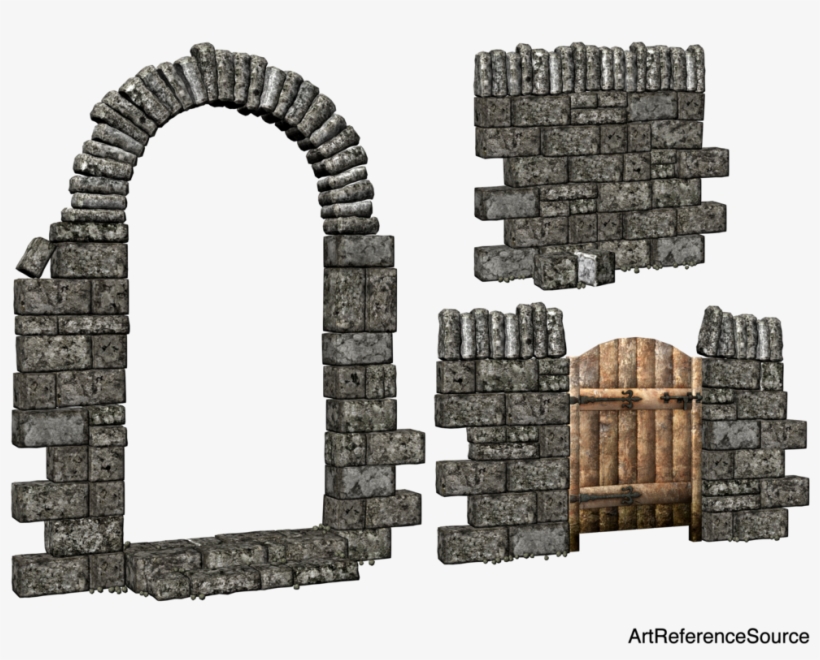 Net Mood, Type Format - Gate Stone Medieval Village Walls Png, transparent png #9608592