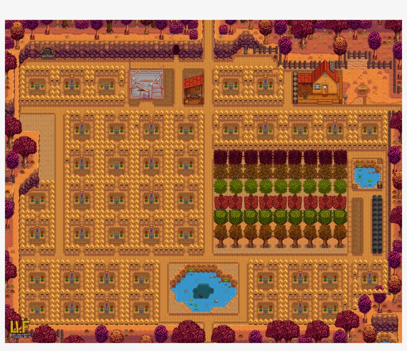 Plan - Stardew Valley Basic Farm Layouts, transparent png #9609441