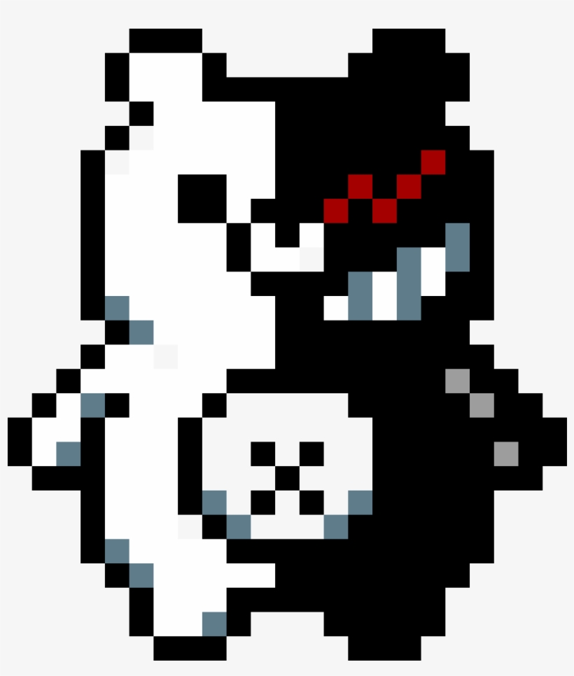 Monokuma - Monokuma Pixel Art, transparent png #9610878