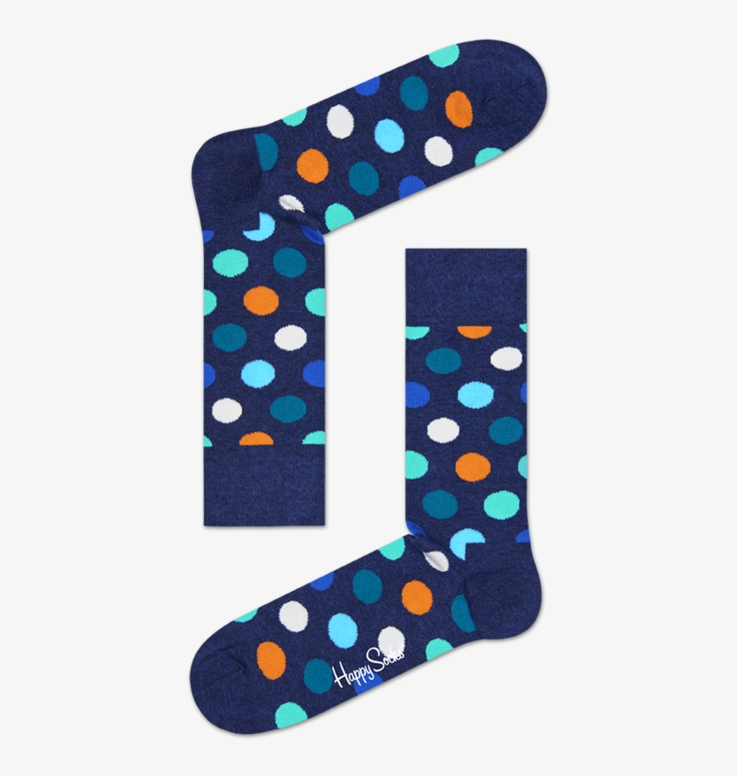 Big Dot Sock - Happy Socks Big Dot Blue, transparent png #9612629
