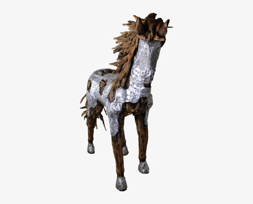 Kuda Jala Walking Horse Statue Natural Silver Unikat - Bronze Sculpture, transparent png #9612906