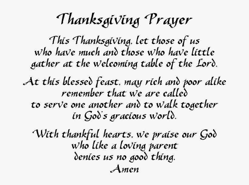 Happy Thanksgiving Prayer - Thankful Thanksgiving Prayer, transparent png #9613297