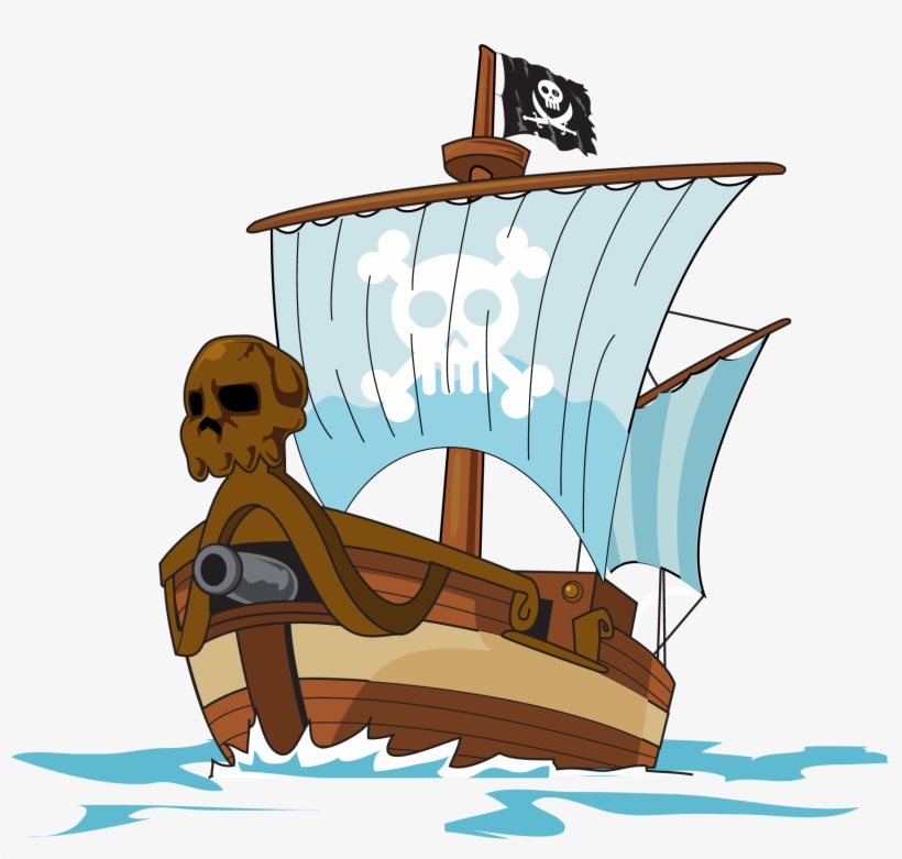 Vetor Desenho Barco Do Pirata Desenho, transparent png #9613802