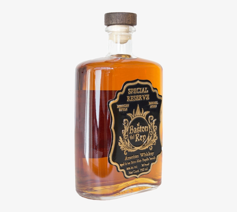 Bason Del Rey Whiskey Bottle Angled - Grain Whisky, transparent png #9614279