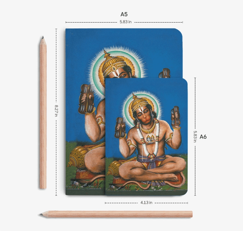 Dailyobjects Indian Mythology Hanuman A6 Notebook Plain - Illustration, transparent png #9614500