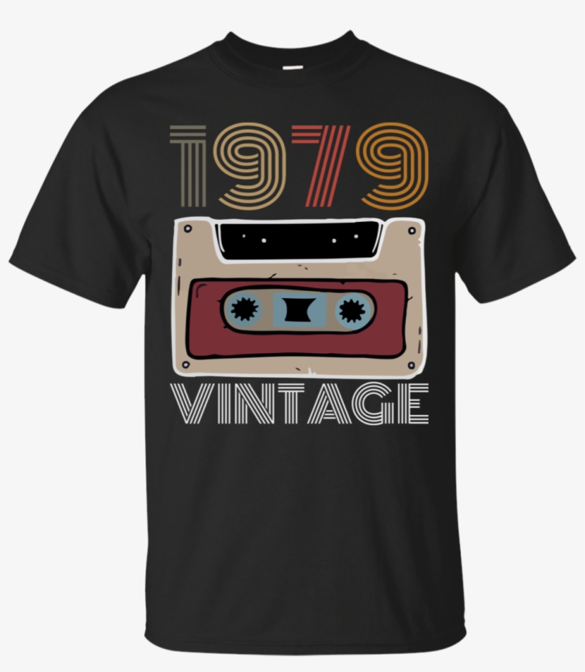 1979 Vintage Retro Cassette Tape Funny 40th Birthday - T-shirt, transparent png #9615241