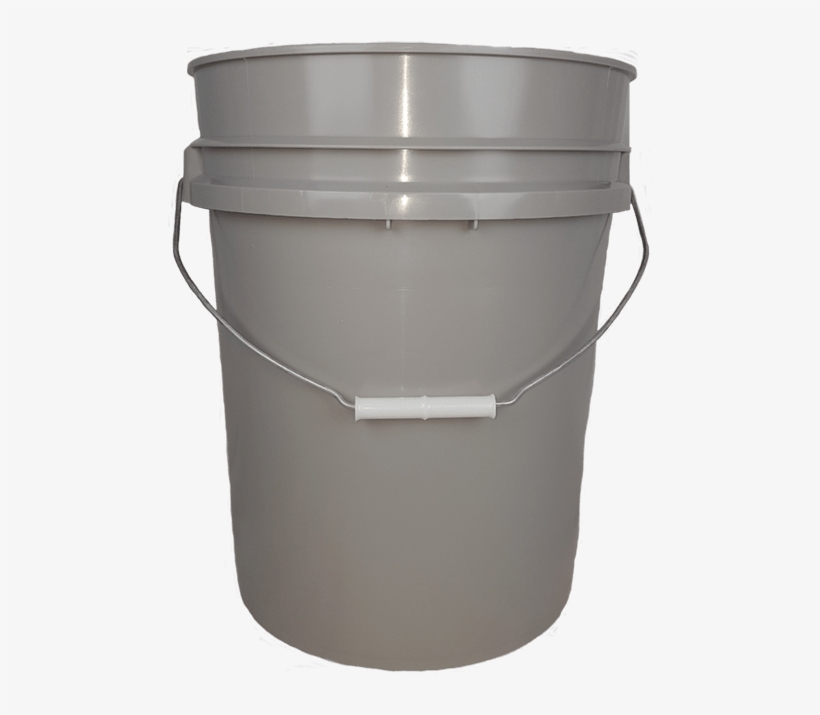 25 Gallon Plastic Bucket Grey - Bucket, transparent png #9615244