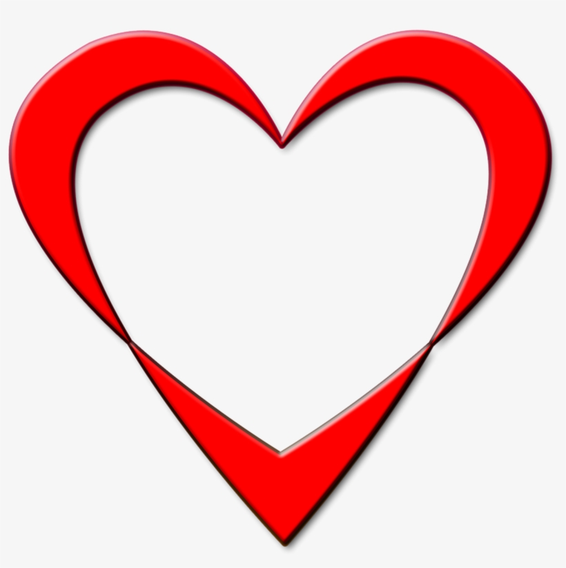 Wedding, Red, Heart, Outline, Design, Love - Serce Obrys Png, transparent png #9615361