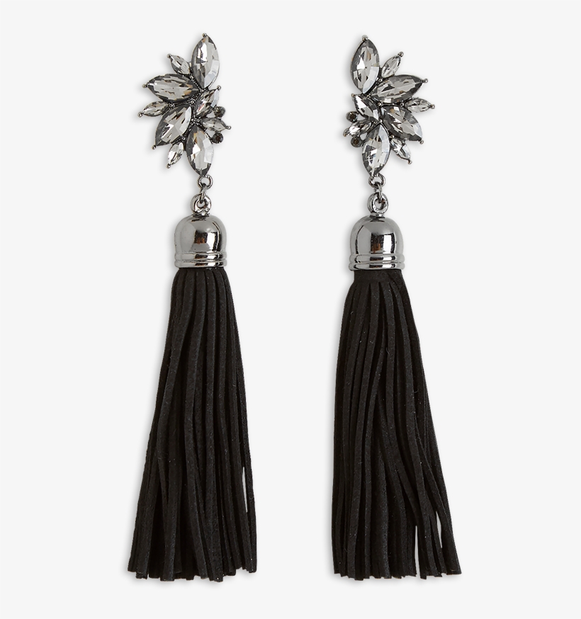 Earrings With Tassels Black - Earring, transparent png #9616219