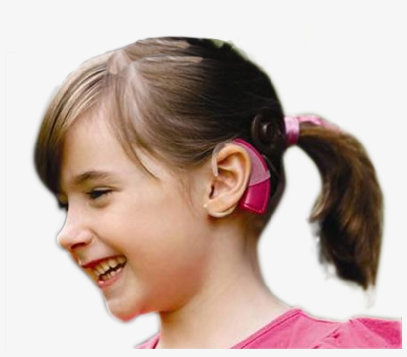 Girl With Cochlear Implant - Girl With Hearing Aids, transparent png #9616454