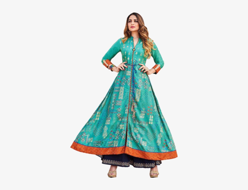 Kajal Style Fashion Kurti - Kajal Style, transparent png #9616745