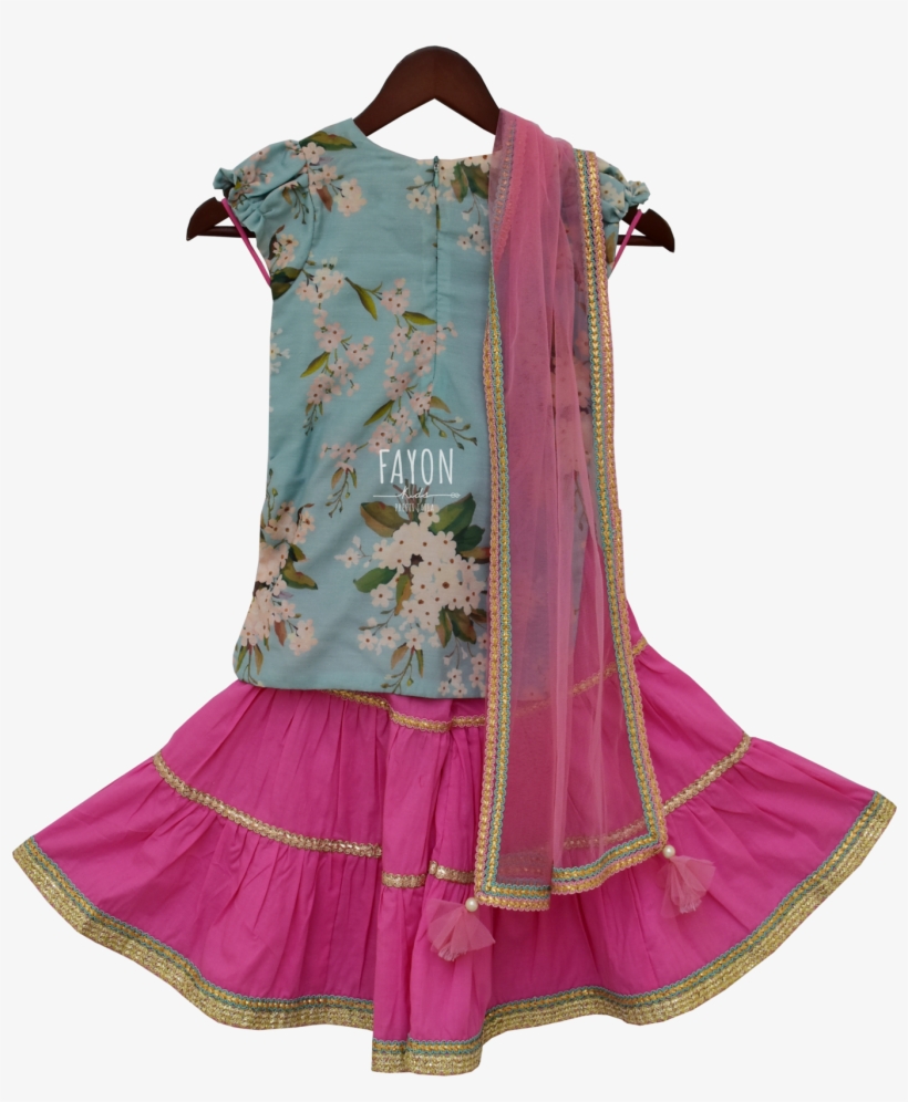 Load Image Into Gallery Viewer, Girls Blue Printed - Embroidery, transparent png #9616787