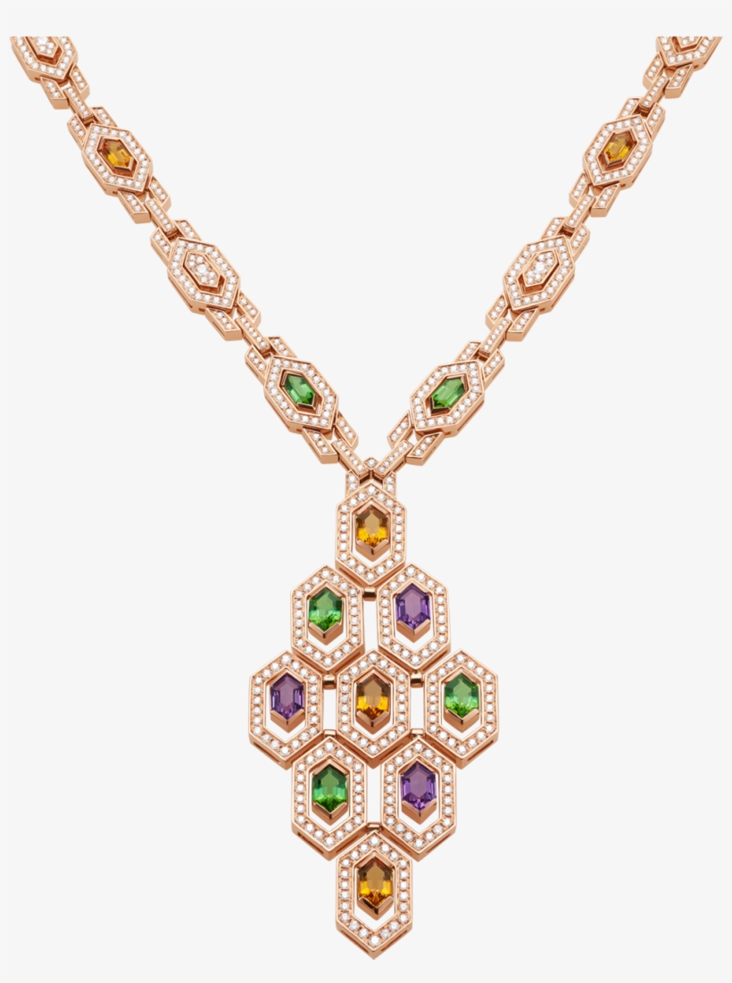 Serpenti Necklace Necklace Rose Gold Pink - Necklace, transparent png #9617189