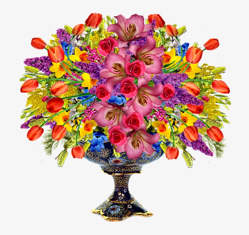 Flower Vase Transparent Background - Открытки Благодарность За Поздравления, transparent png #9617263