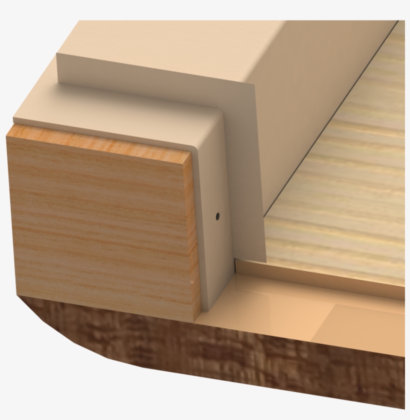 Our New Corner Design Uses A Plastic Insert To Hide - Plywood, transparent png #9617635