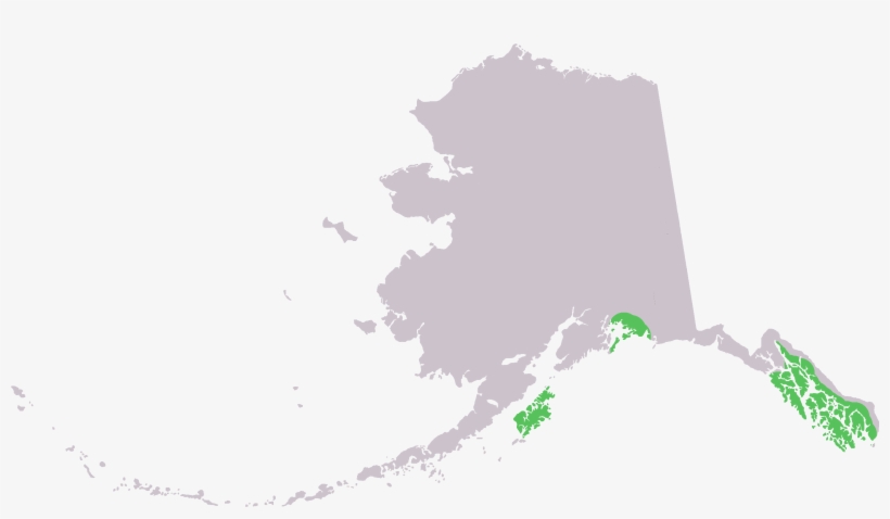 Odocoileus Hemionus Sitkensis Range In Ak - Alaska Map Clipart, transparent png #9618164