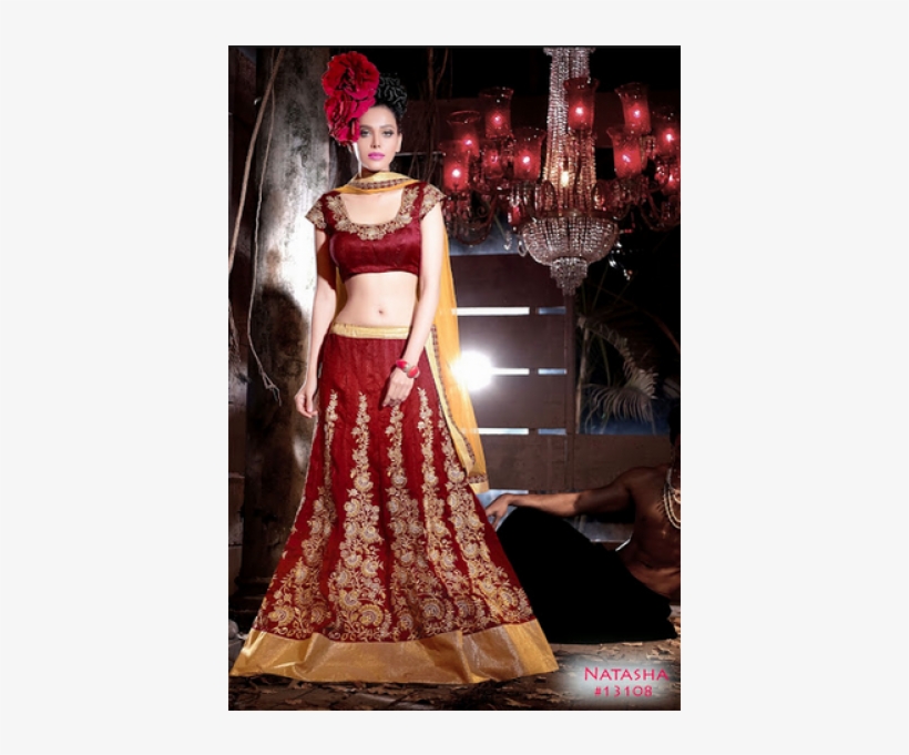 Natasha Maroon Designer Lehenga Chol - Choli, transparent png #9618901