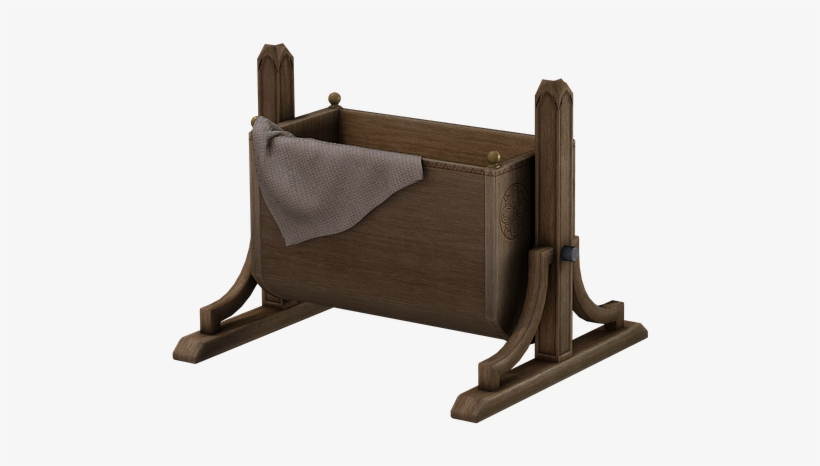 Cradle, Bed, Cot, Wooden Bed, Digital Art, Isolated - Infant Bed, transparent png #9618905
