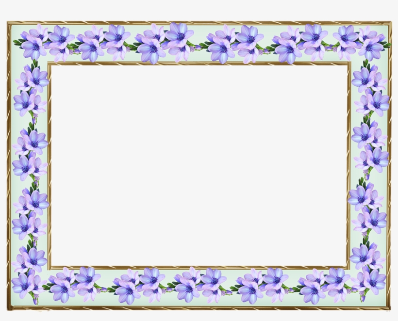 Frame, Floral, Design, Pattern - Frame Bunga Biru Png, transparent png #9619321