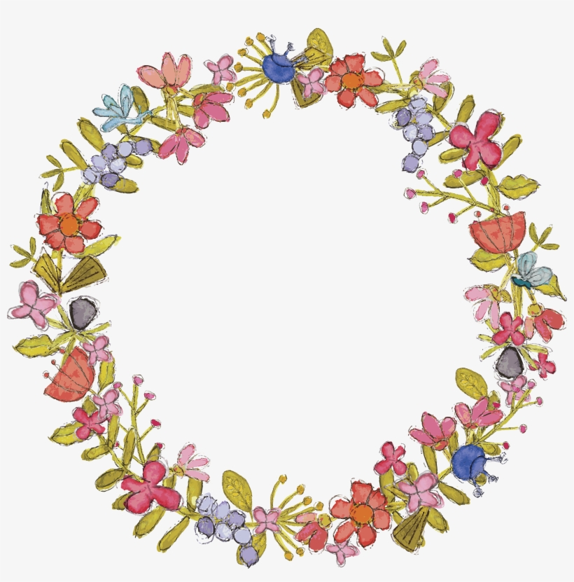 Tropical Wreath Png - Tropical Flower Circle Transparent, transparent png #9620782