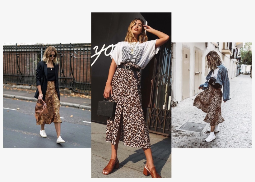 Leopard skirt street style hot sale