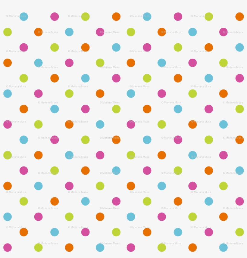 Fun Flowers Multi-coloured Polka Dots Wallpaper - Dots Pattern, transparent png #9621279