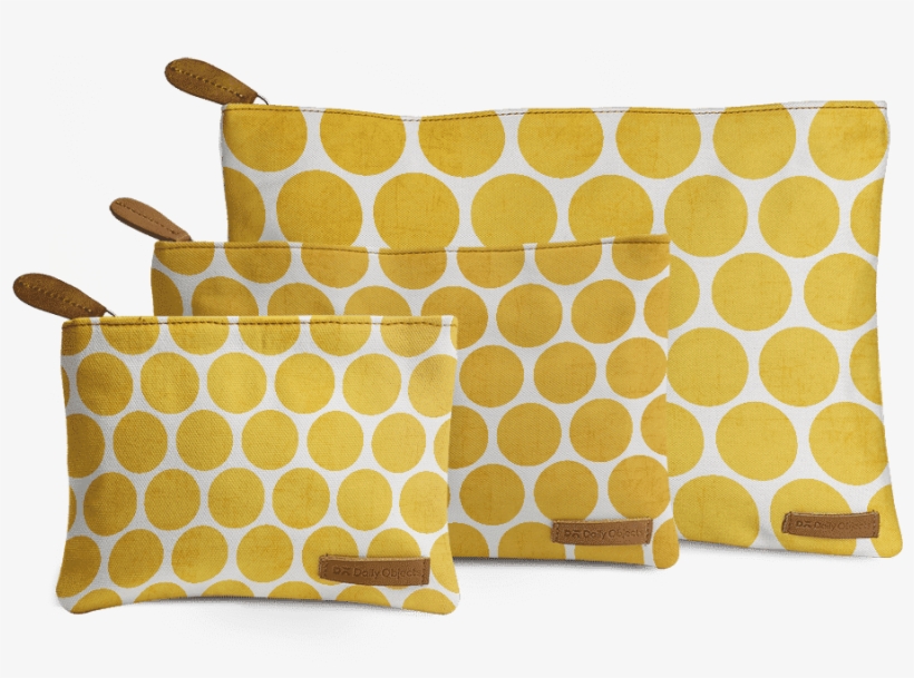 Dailyobjects Yellow Polka Dots Regular Stash Pouch - Acrylic Sheet Laser Cutting Model, transparent png #9621395