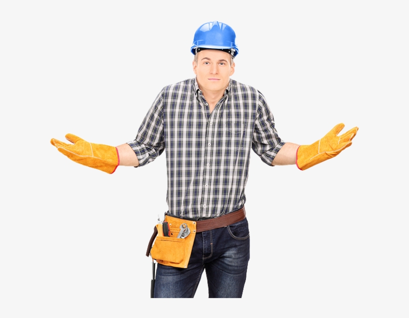 900 X 568 32 - Confused Construction Worker, transparent png #9622021
