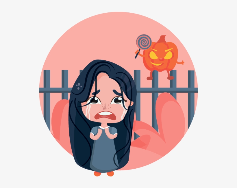 The Pumpkin Took The Candy From The Girl - Illustration, transparent png #9623114