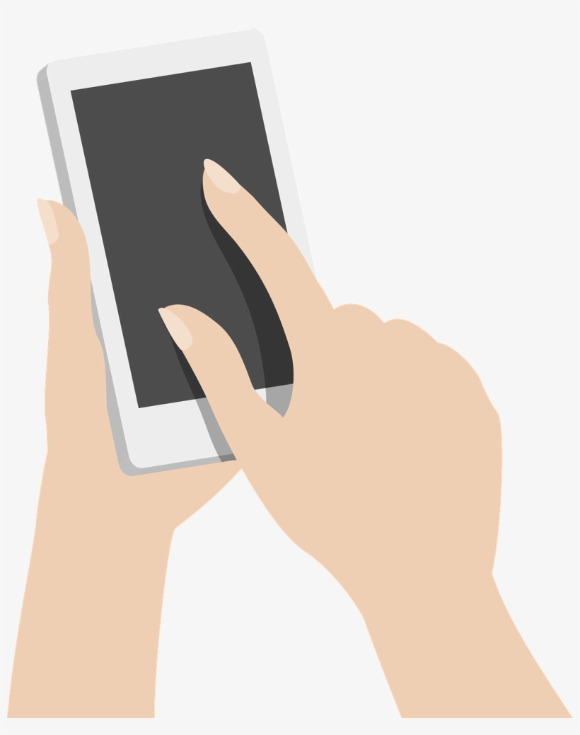Phone In Hand - Hand Phone Vector Png, transparent png #9623628