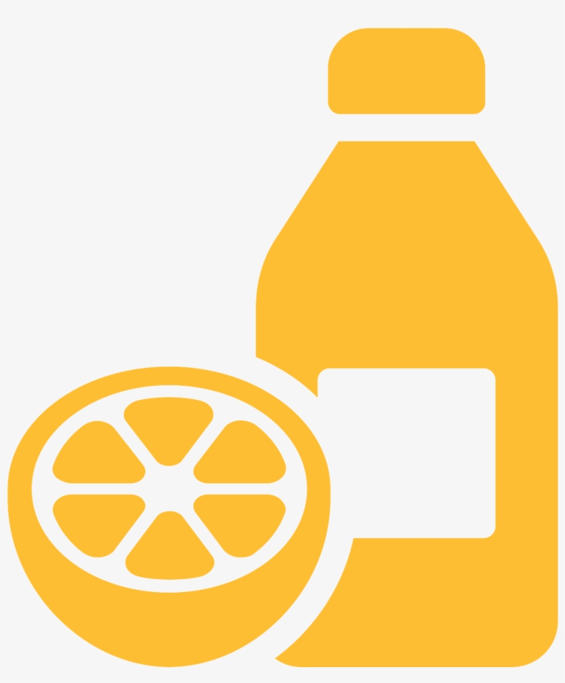 Basic Drawing Of An Orange-coloured Bottle Next To, transparent png #9624594