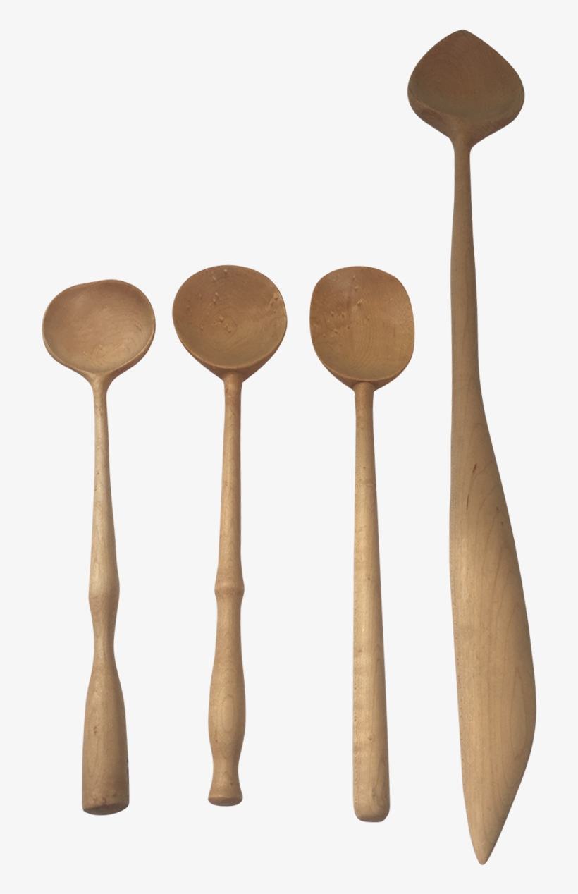 Collection Of Maple Spoons - Wooden Spoon, transparent png #9625892