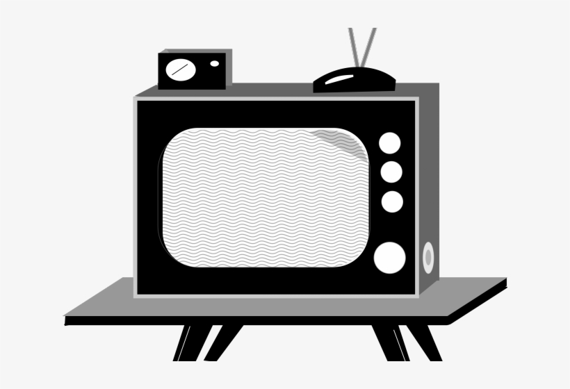 Tv Clipart Retro - Old Tv Drawing Png, transparent png #9626399