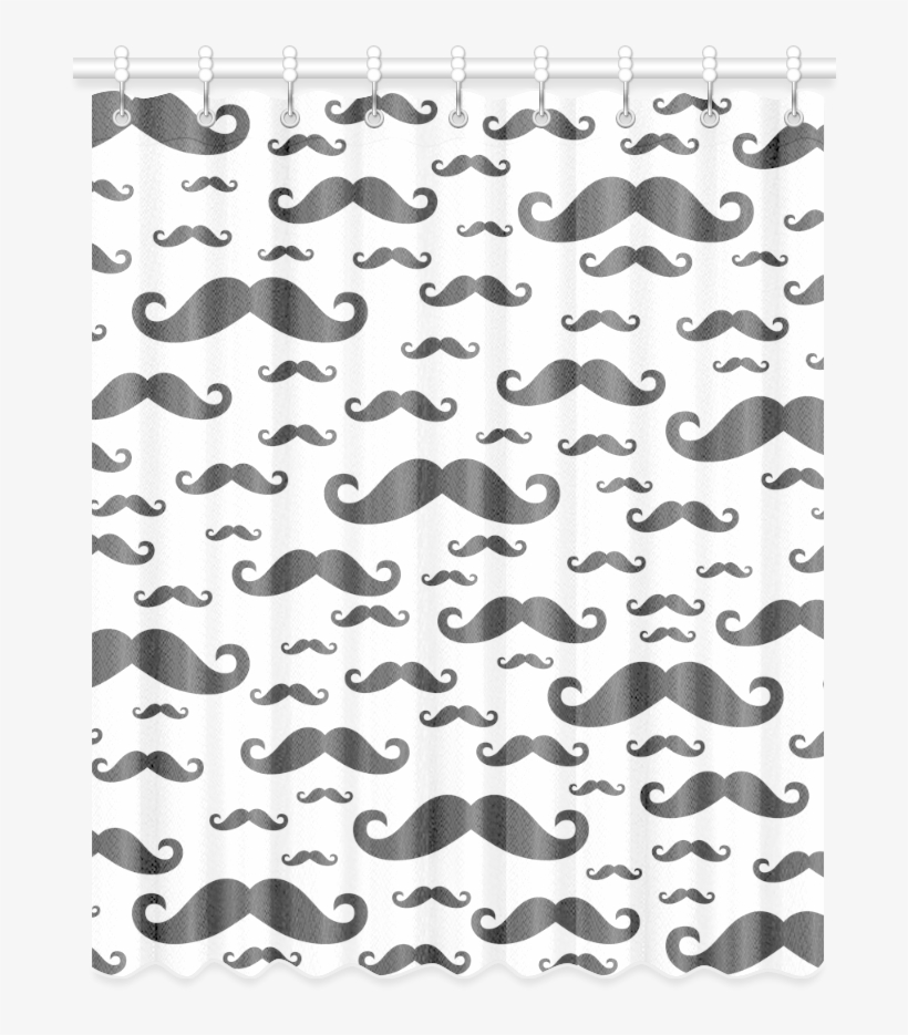 Black Handlebar Mustache / Moustache Pattern Window - Sock, transparent png #9626679