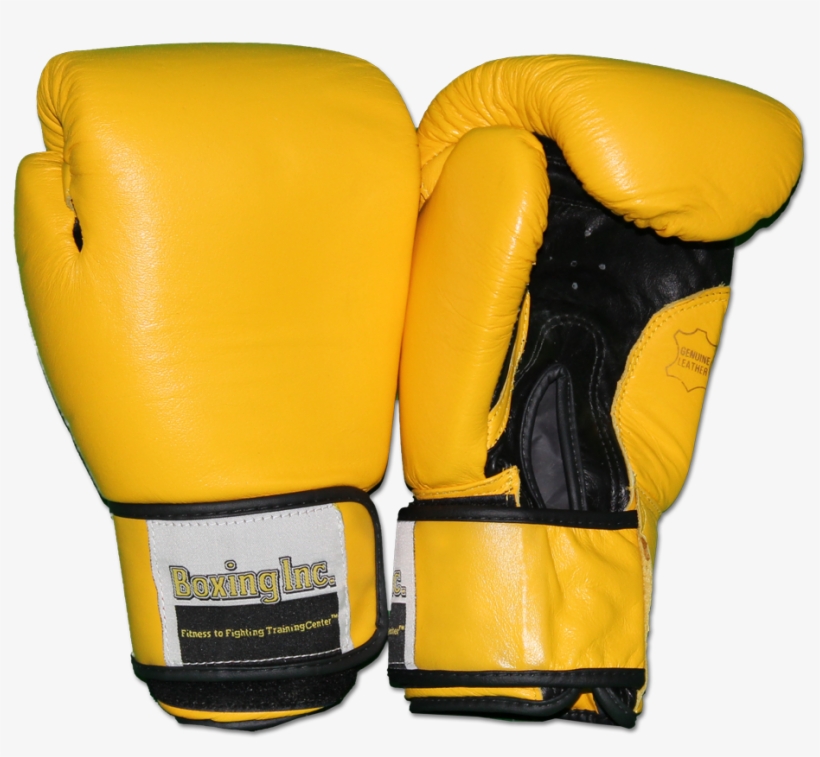 Black And Yellow Boxing Gloves, transparent png #9627034