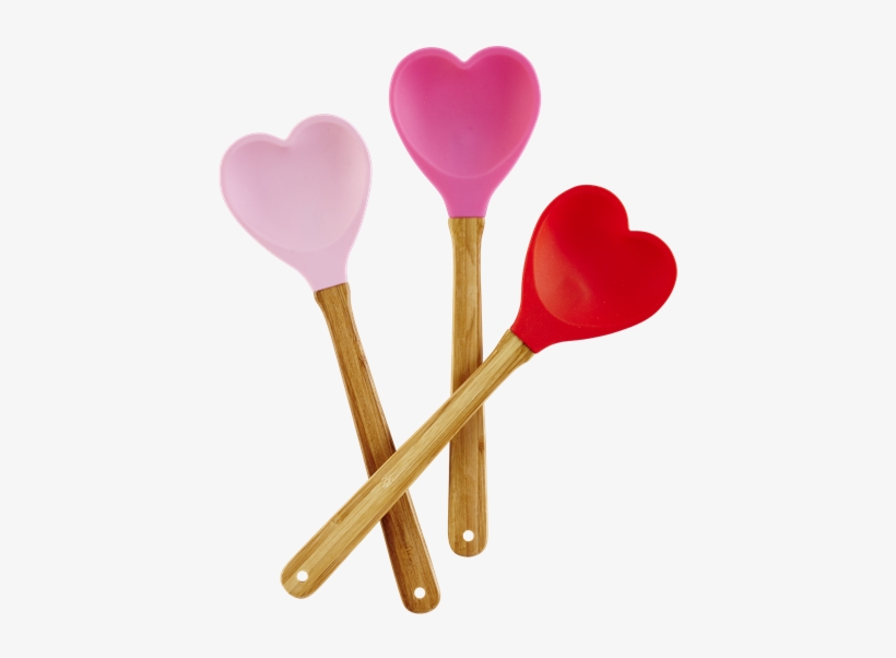 Heart Silicone Spatula - Colher De Silicone De Coracao, transparent png #9627737