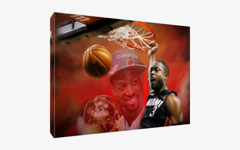 Details About Miami Heat Dwyane Wade Finals Dunk Poster - Shoot Basketball, transparent png #9628781