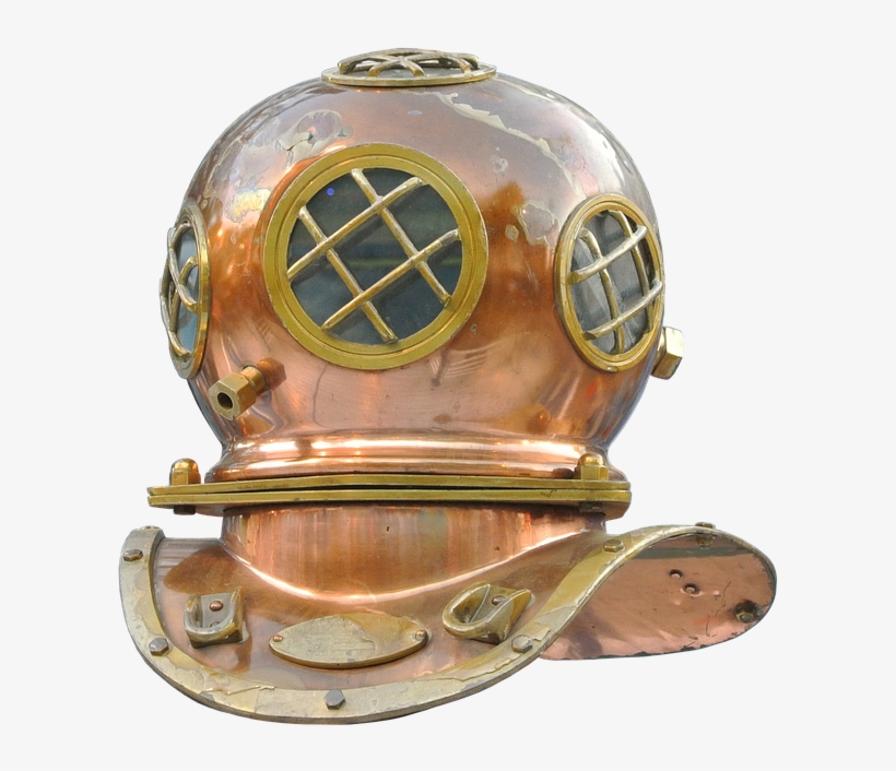 Divers, Helm, Divers Helmet, Diving, Old, Underwater - Underwater Helmet, transparent png #9629908