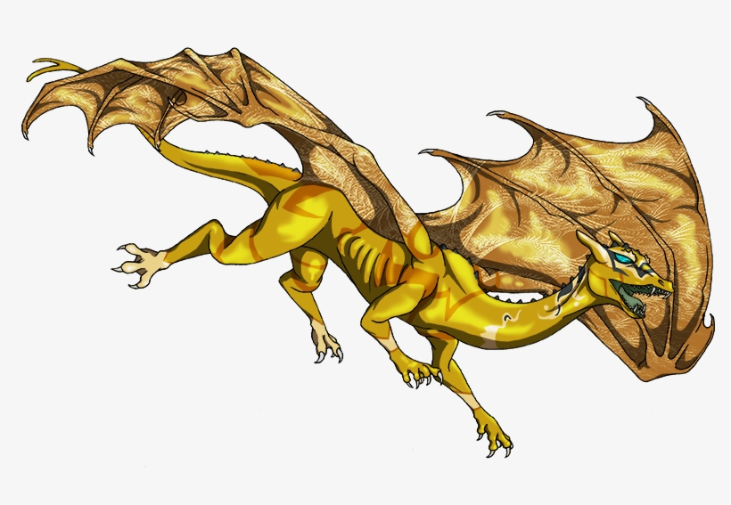 With Gold Teeth Over It, Like There Is A Gold Dragon - Dragon, transparent png #9629939
