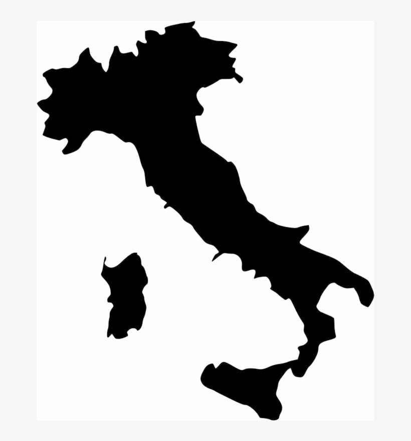 750 X 938 2 - Italy Map Black Png, transparent png #9631331