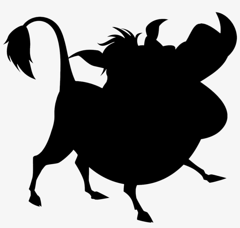 Pork Silhouette - Lion King Pumba Silhouette, transparent png #9631431