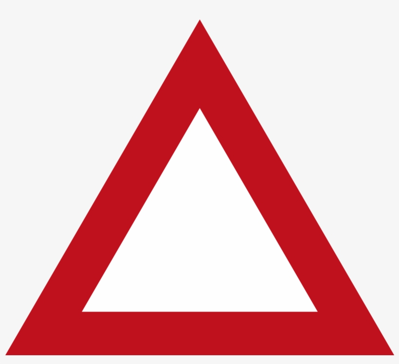 Red Triangle Logo Photo - Blank Warning Road Signs, transparent png #9631494