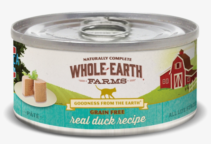Whole Earth Farms Grain Free Real Duck Recipe Canned - Whole Earth Wet Cat Food, transparent png #9631751