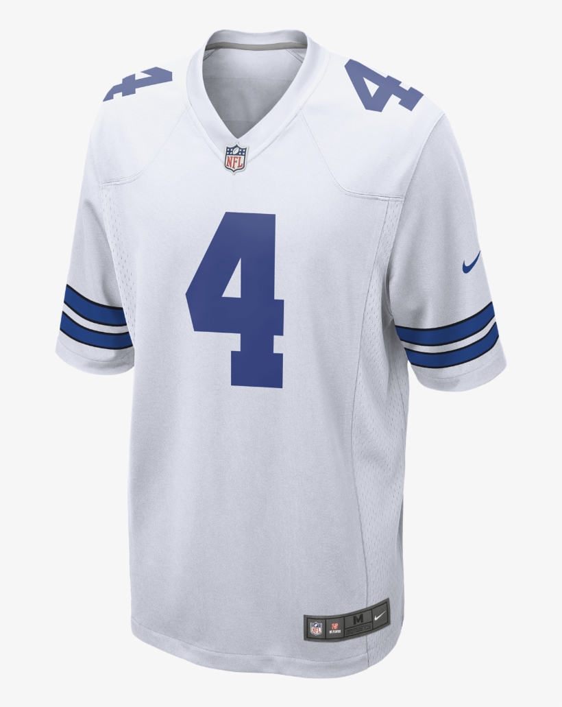 Nike Nfl Dallas Cowboys Men's Football Home Game Jersey - Dak Prescott Jersey White, transparent png #9632257
