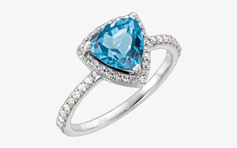 Zblue Topaz Diamond Ring 71802 - Pre-engagement Ring, transparent png #9632304