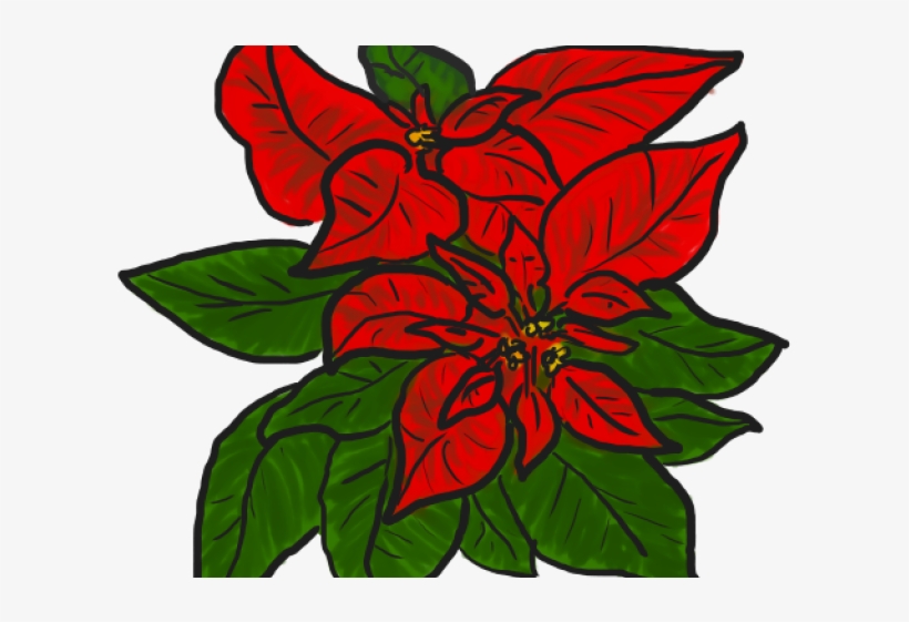 Garland Clipart Poinsettia - Poinsettia, transparent png #9632663