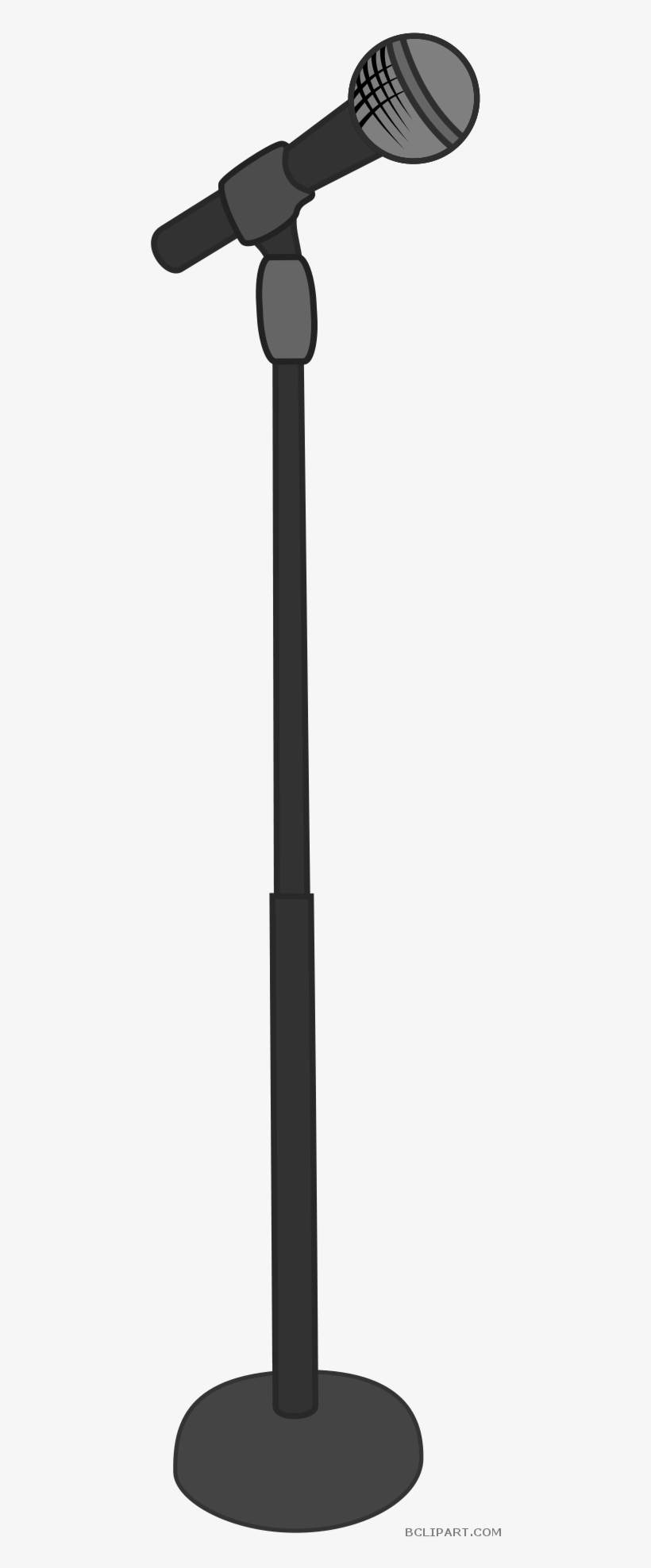Microphone Stand Clipart - Microphone With Stand Clipart, transparent png #9632799