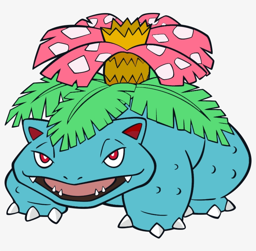 Seed Pokemon The Scent Of The Flower On Venusaur's - Pokemon Starters Transparent Background, transparent png #9633346