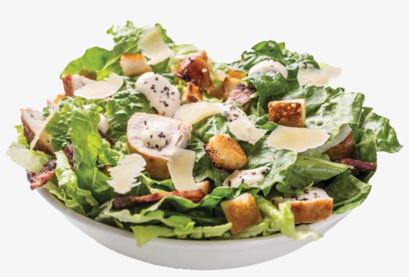 Mexican Food Png - Chicken Caesar Salad White Bowl, transparent png #9634296